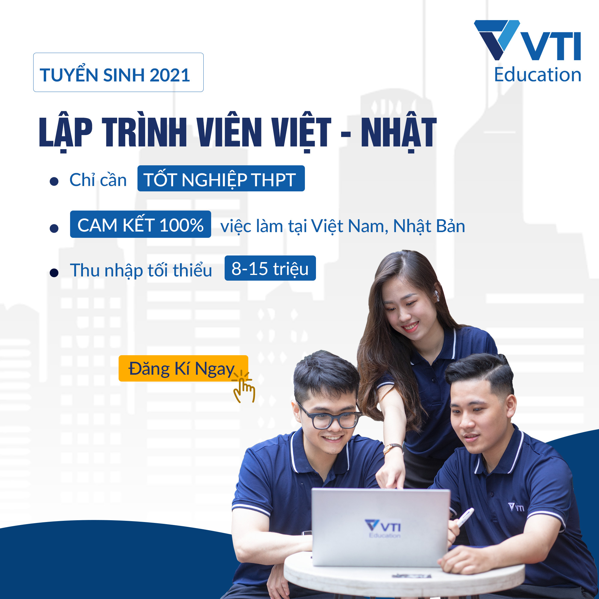 VTI Education - Chương trình học ngành Công nghệ thông tin theo thực tế doanh nghiệp